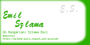 emil szlama business card